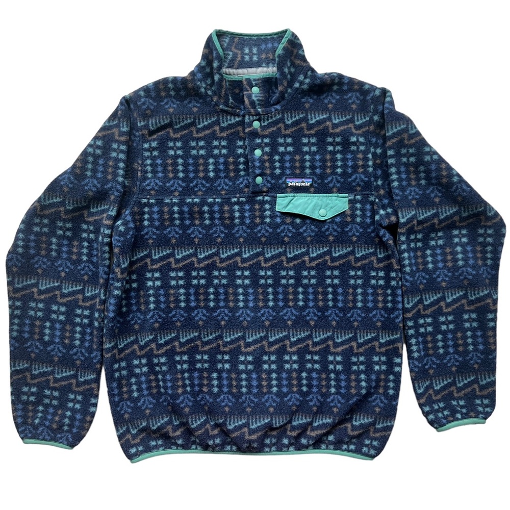 Patagonia Synchilla Snap-T Fleece Wild Roots Aztec Pullover Women’s Size Small